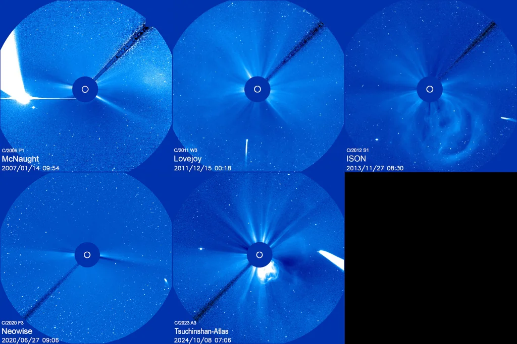 2024 October 10 - Five Bright Comets from SOHO