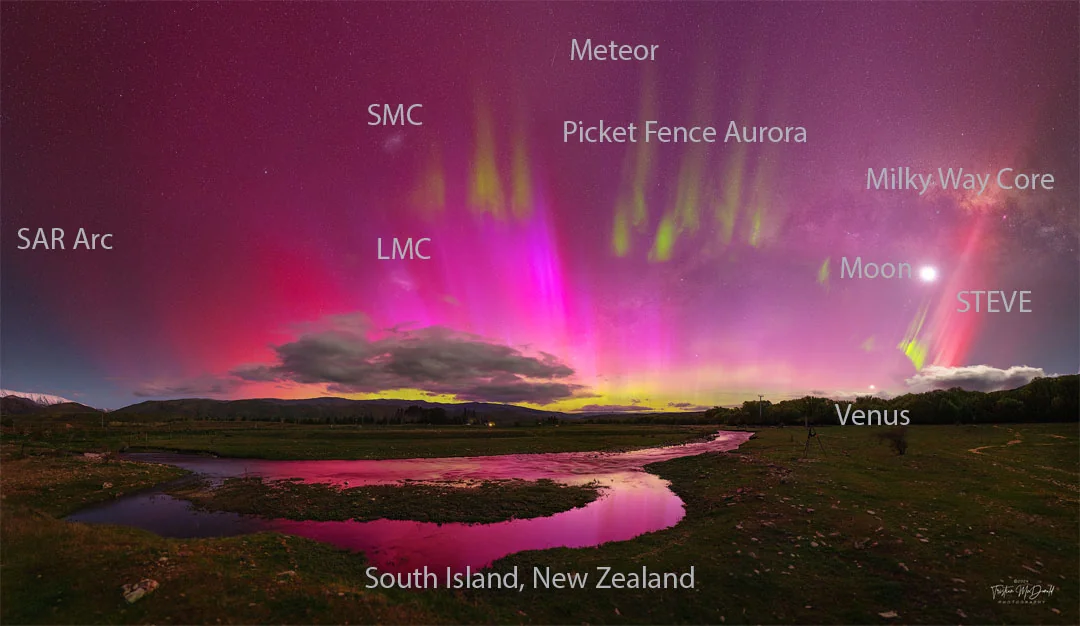 2024 October 16 – Colorful Aurora over New Zealand